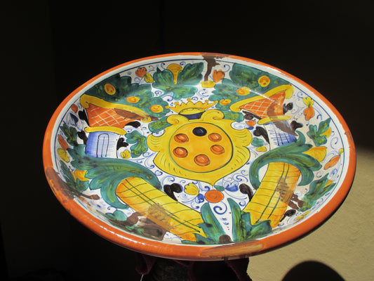 centrotavola in ceramica decorato