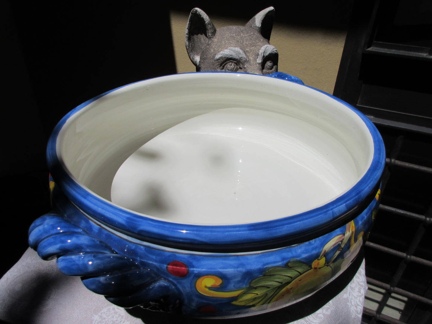 centrotavola in ceramica