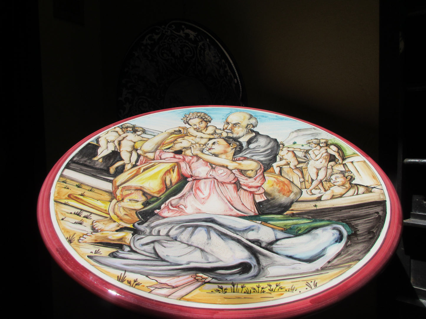 decorazione piatto in ceramica