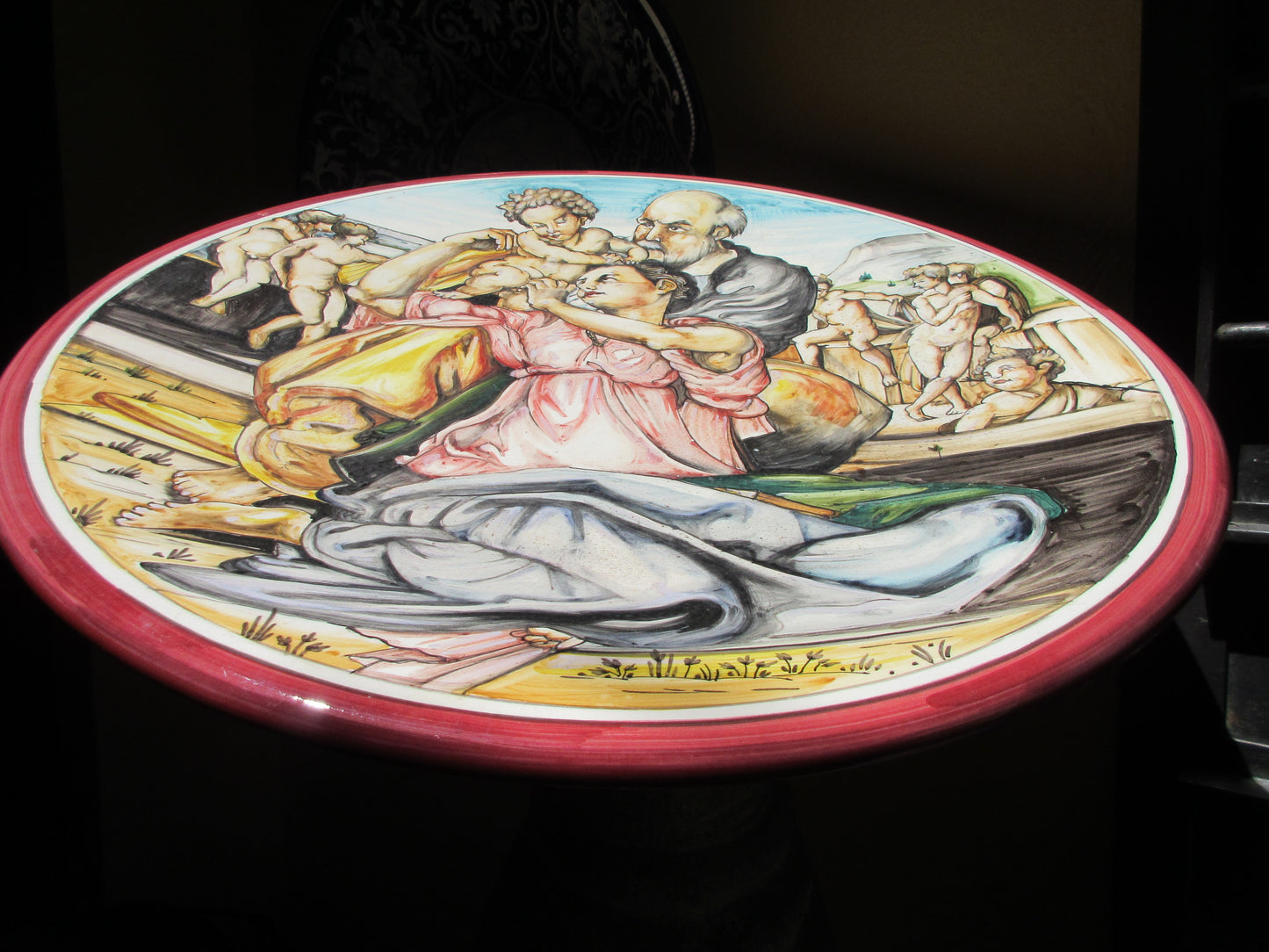 decorazione piatto in ceramica