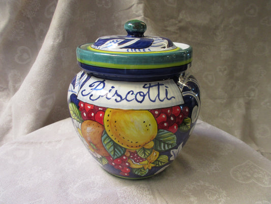 barattolo per biscotti in ceramica con coperchio