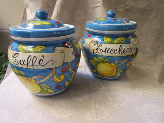 set di barattoli contenitori in ceramica