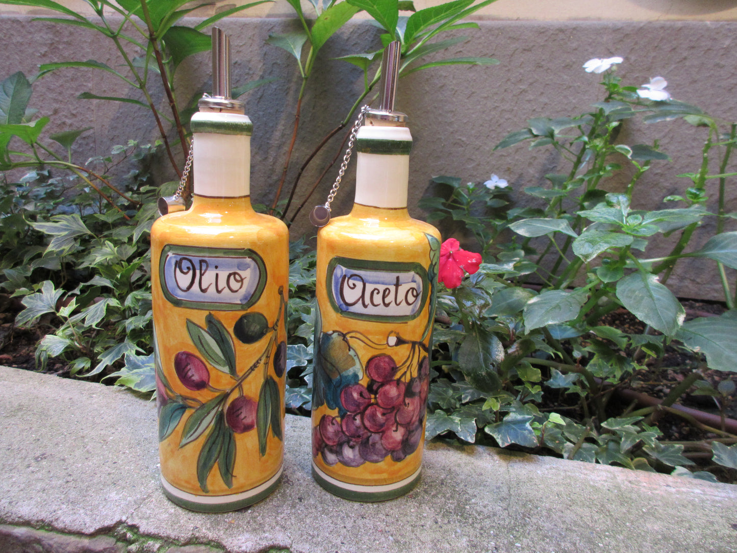 set olio e aceto in ceramica