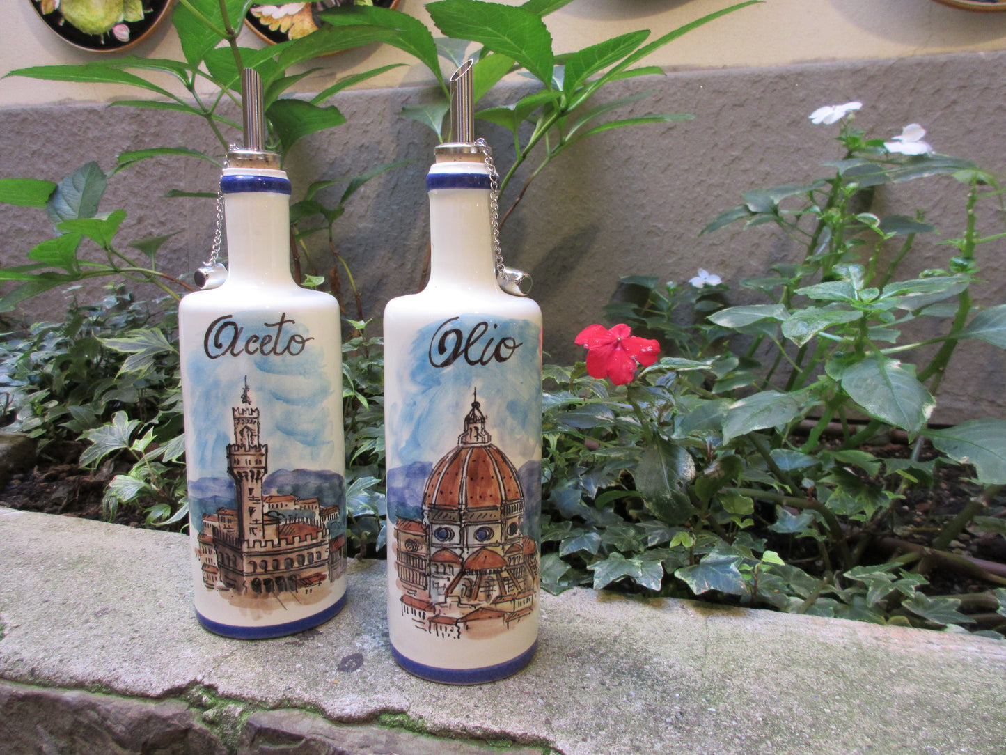 set olio e aceto in ceramica