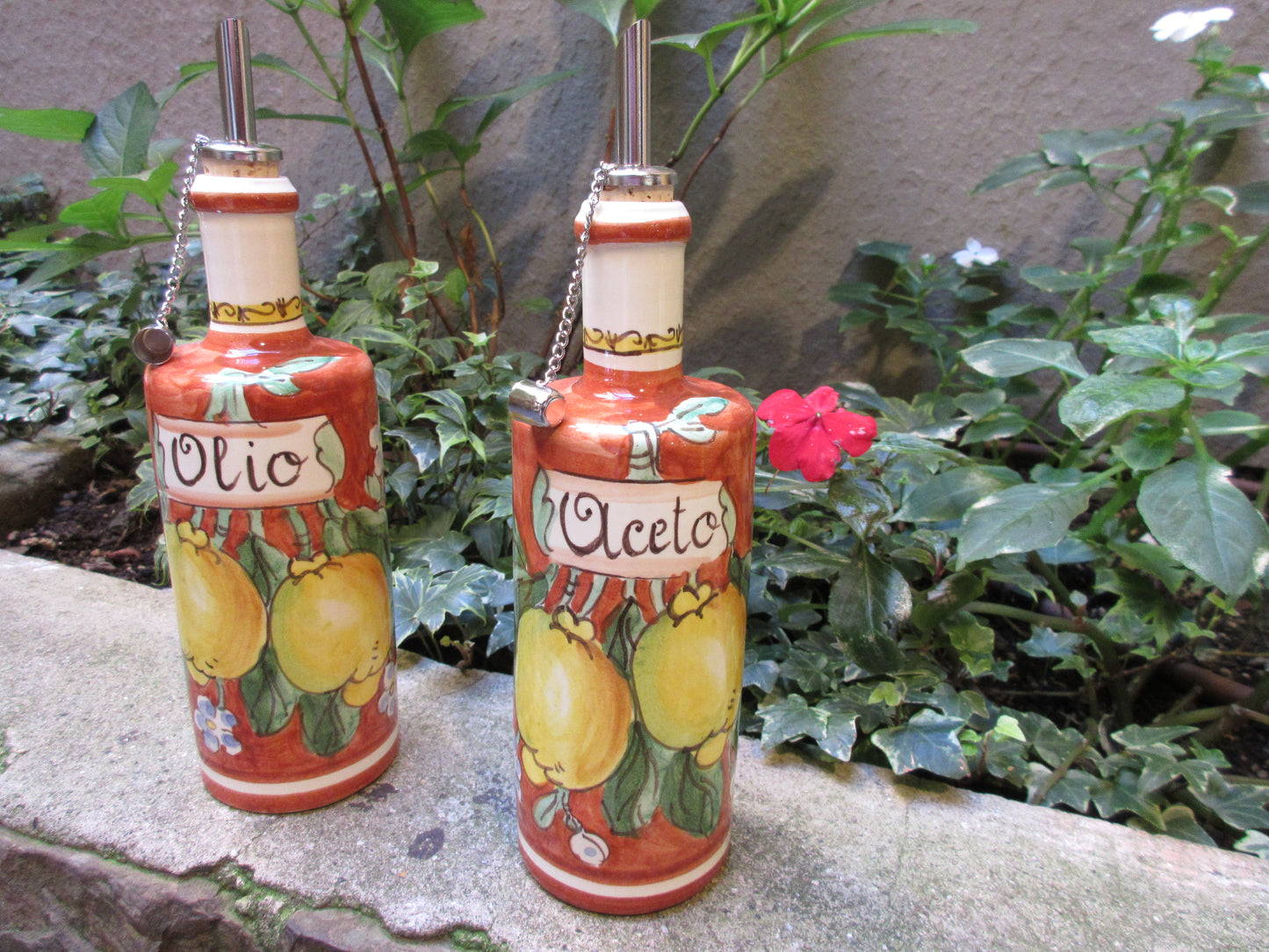 set olio e aceto in ceramica