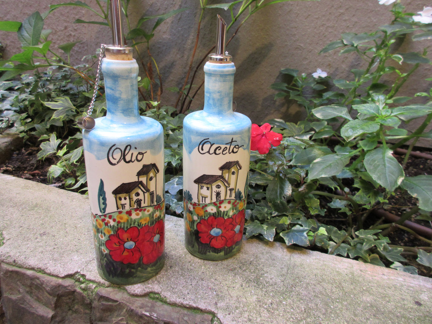 set olio e aceto in ceramica