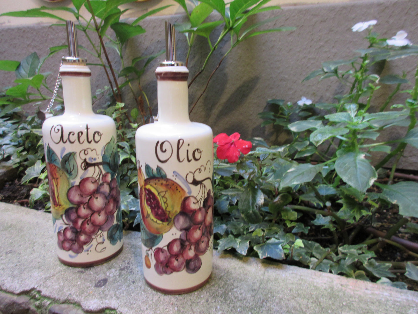 set olio e aceto in ceramica
