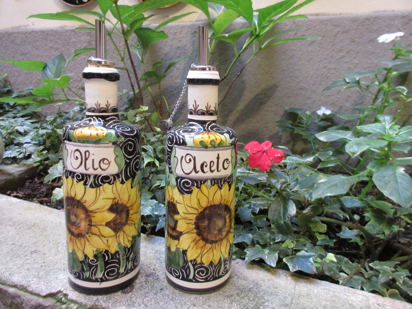 set olio e aceto in ceramica
