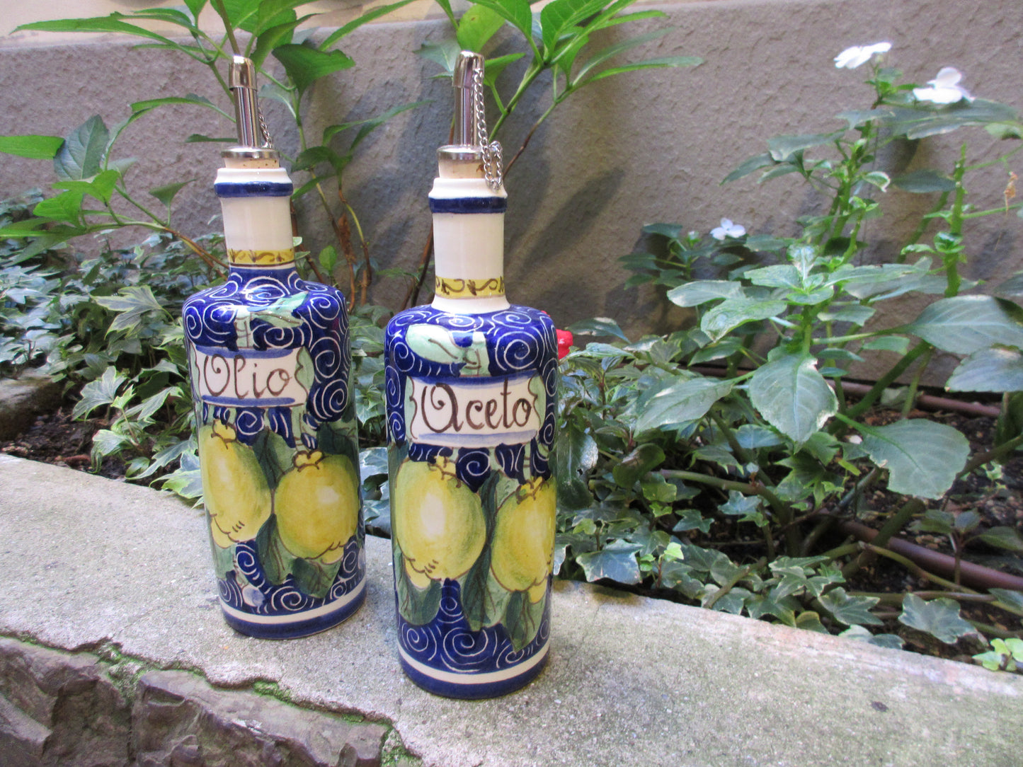 set olio e aceto in ceramica