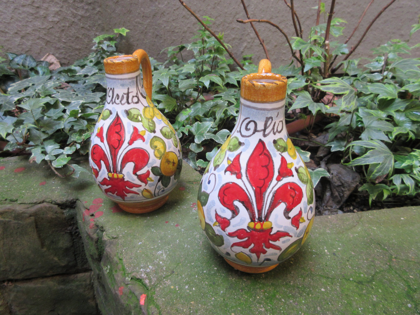 set olio e aceto in ceramica