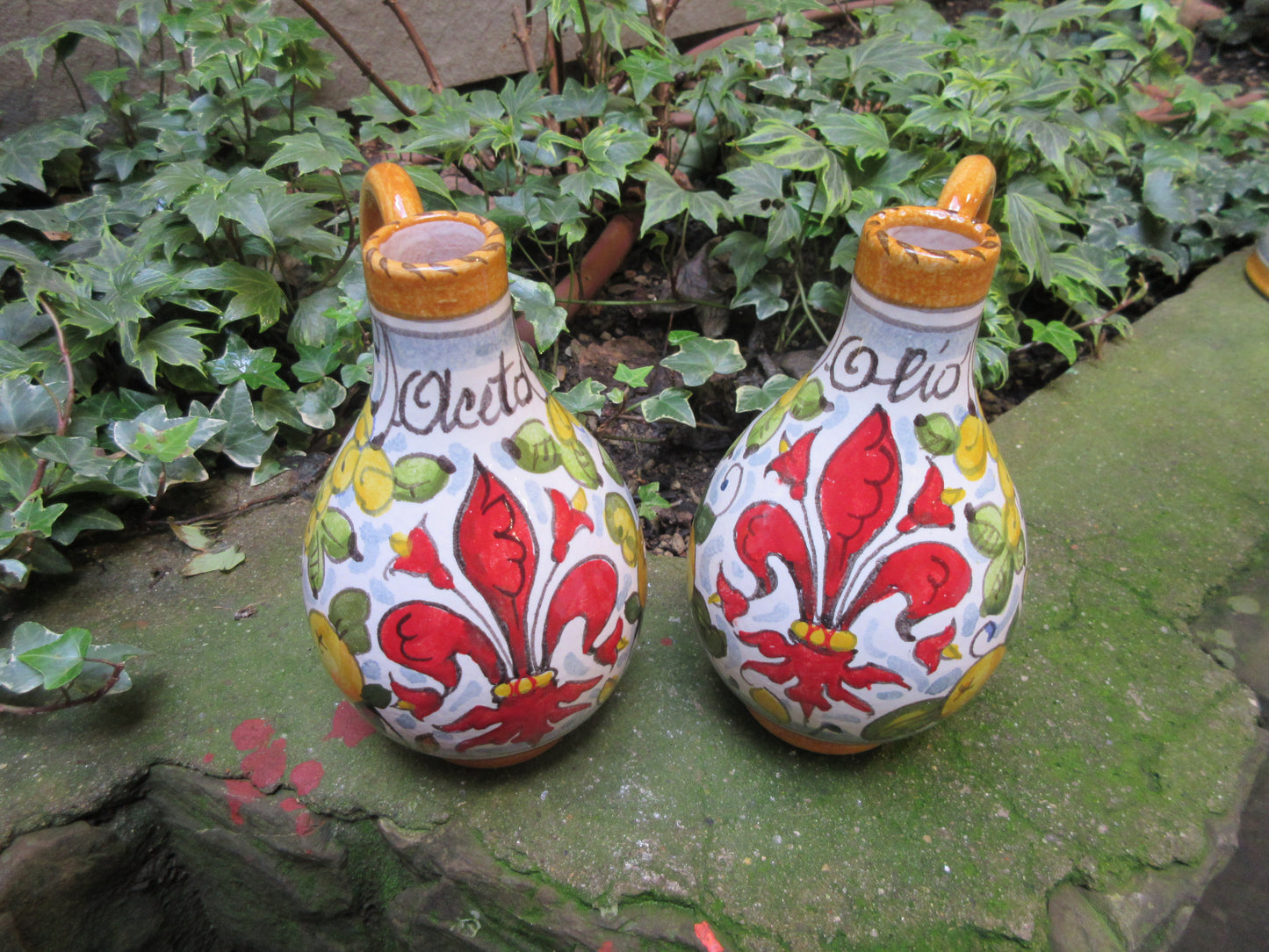 set olio e aceto in ceramica