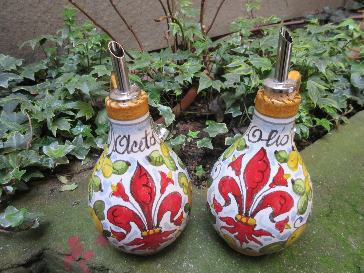 set olio e aceto in ceramica