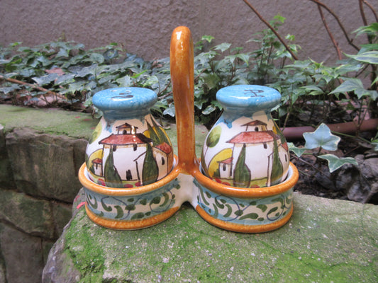 saliera e pepiera in ceramica