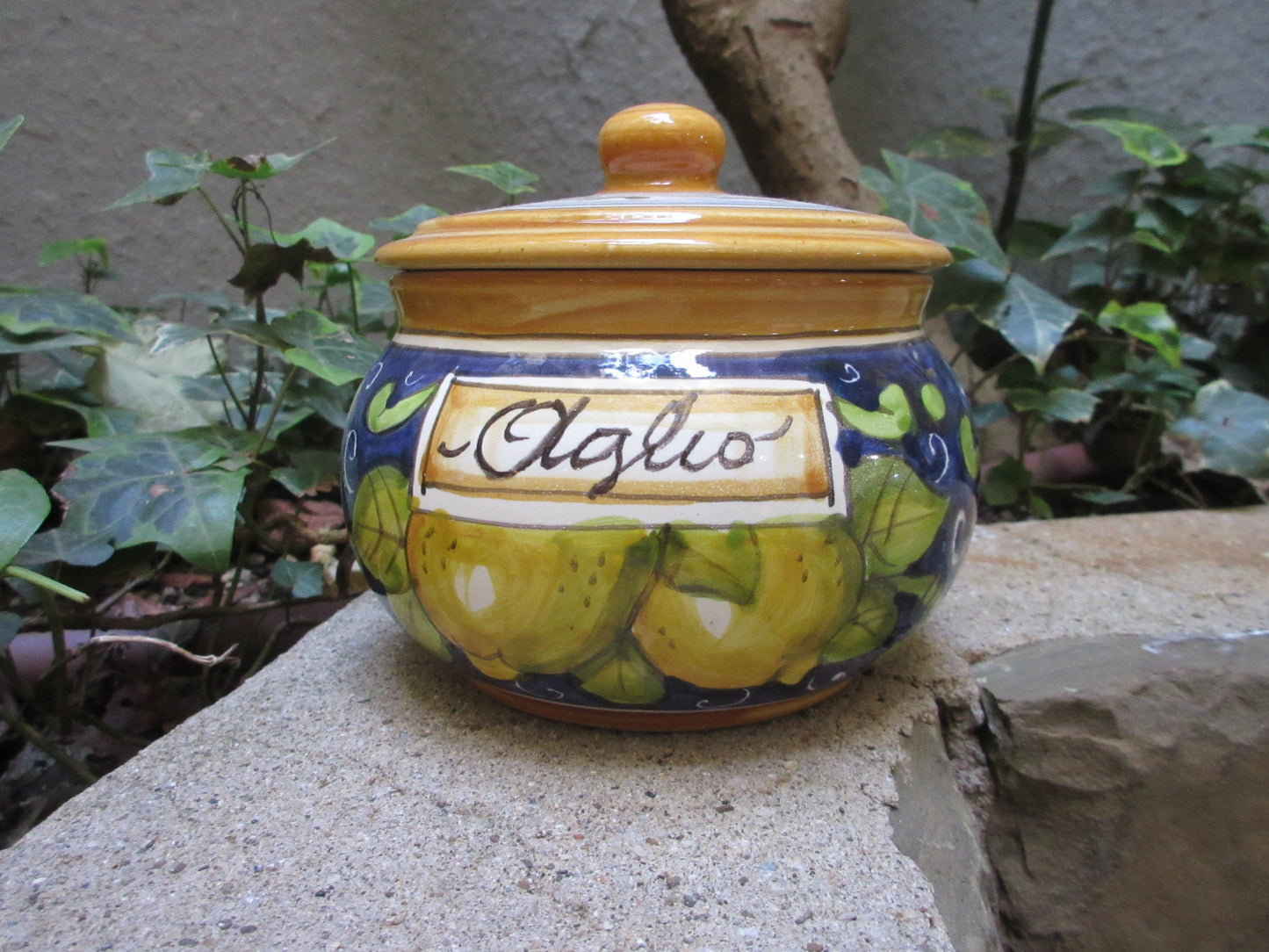 Barattolo contenitore in ceramica