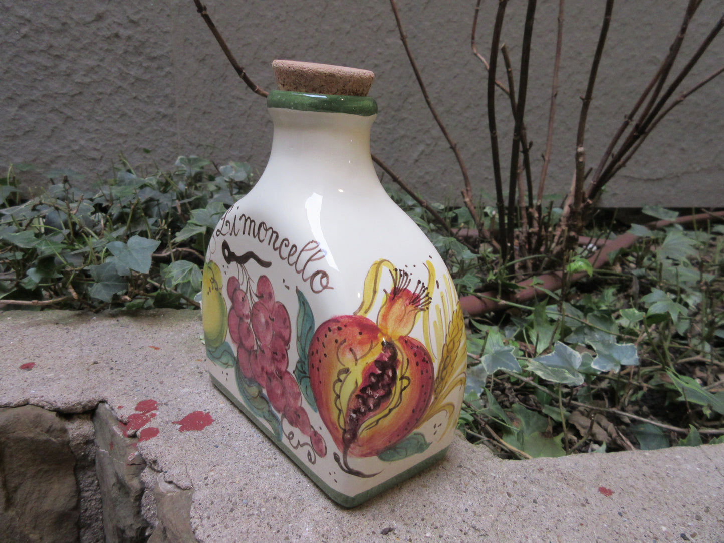 Ceramic bottle decor