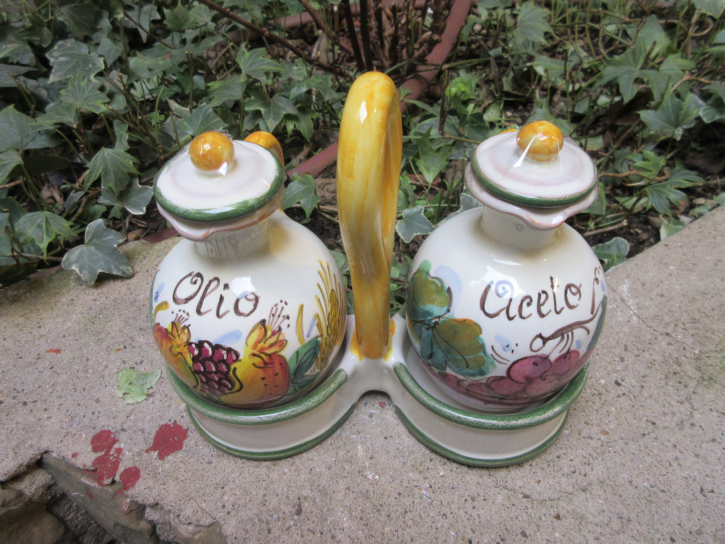 Set olio e aceto in ceramica