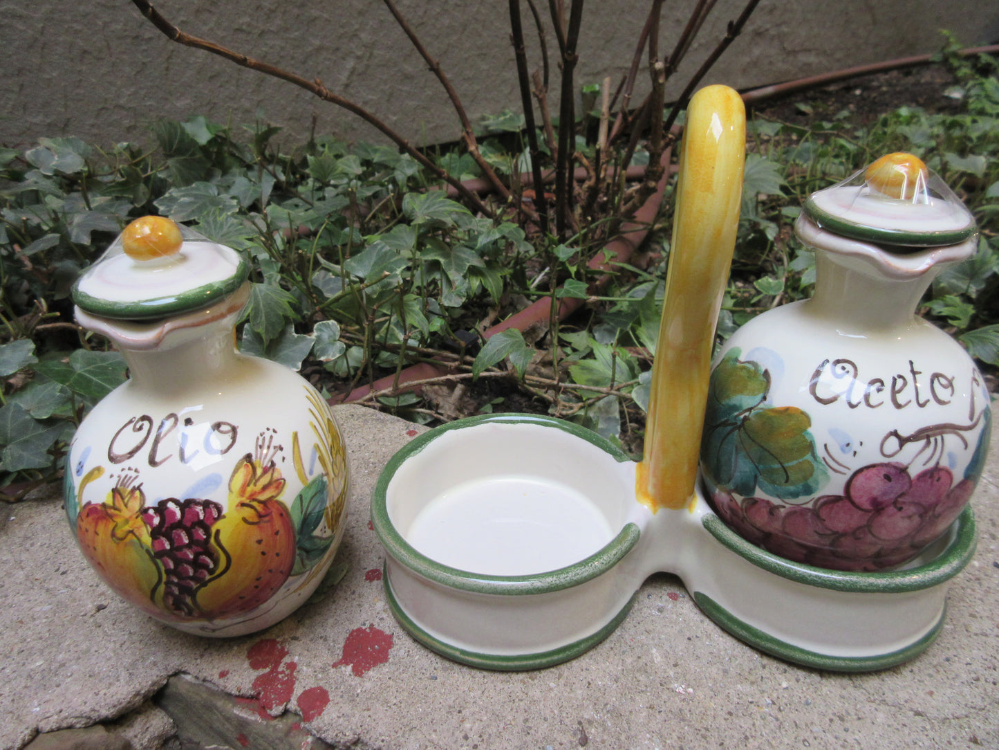Set olio e aceto in ceramica