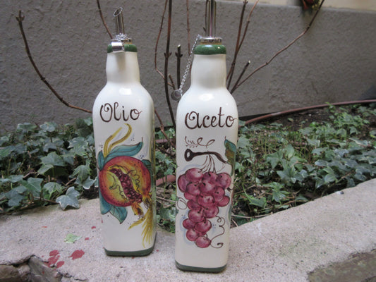 Distributore di olio e aceto in ceramica