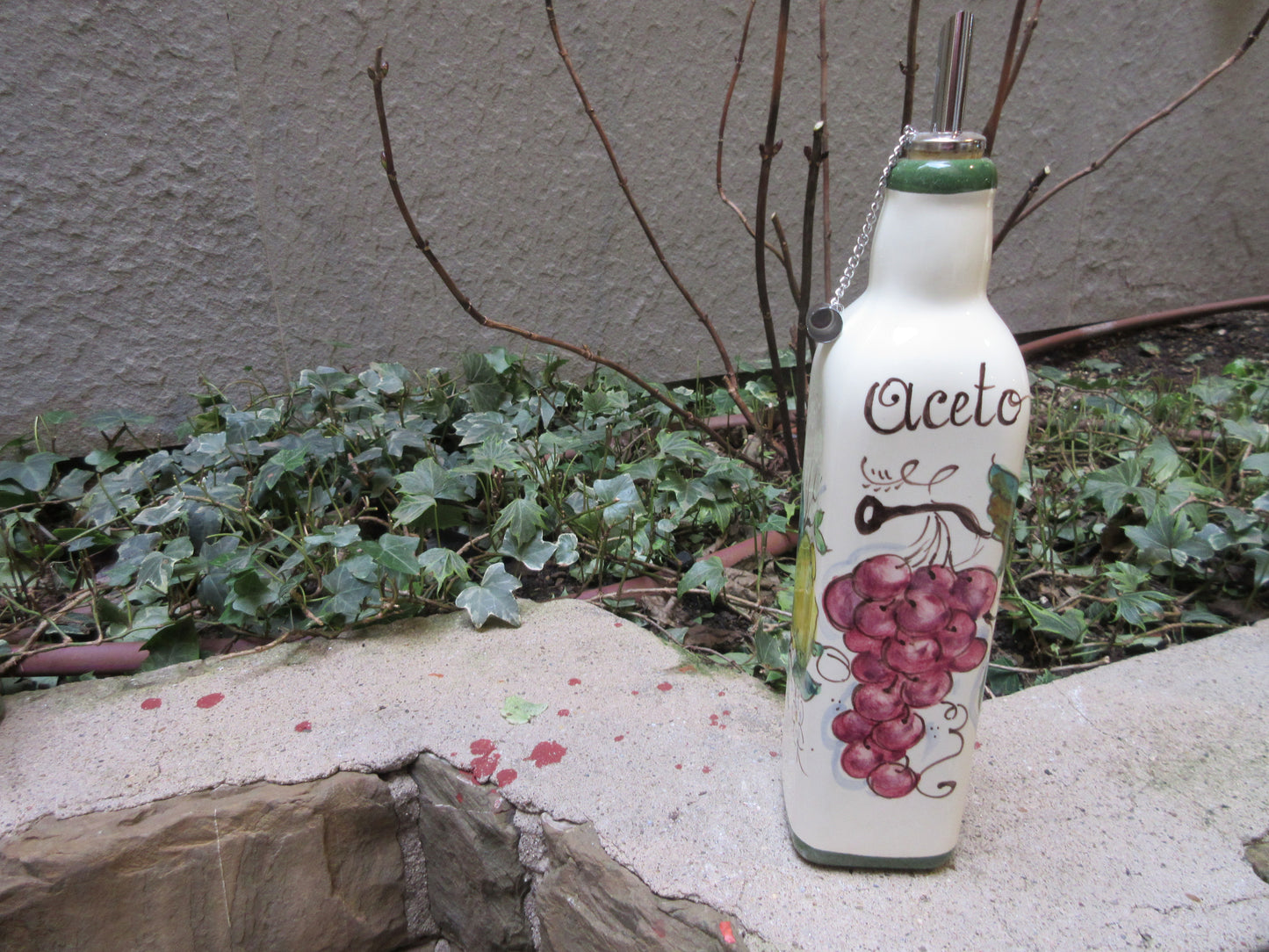 Distributore di olio e aceto in ceramica