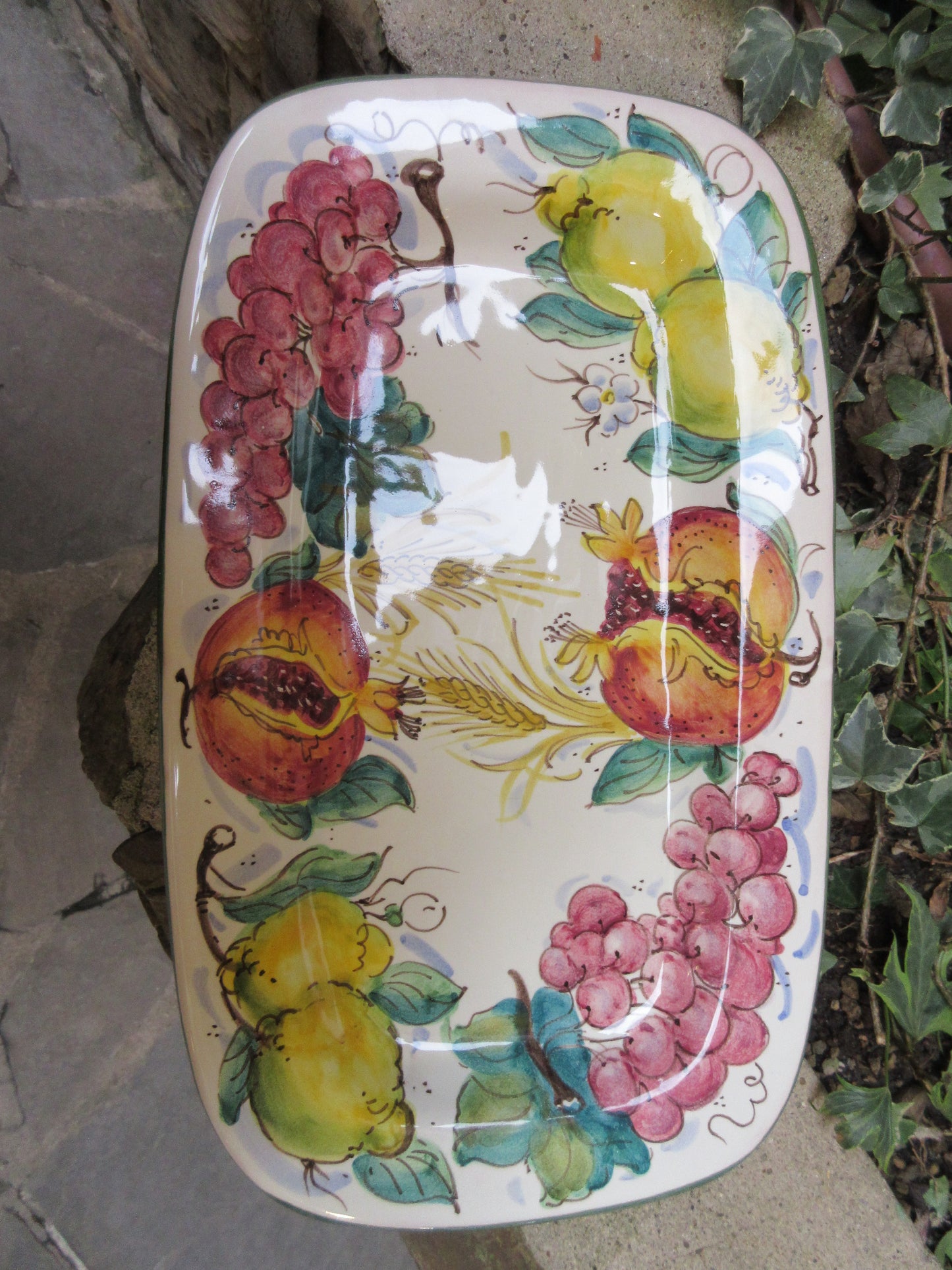Piatto rettangolare in ceramica