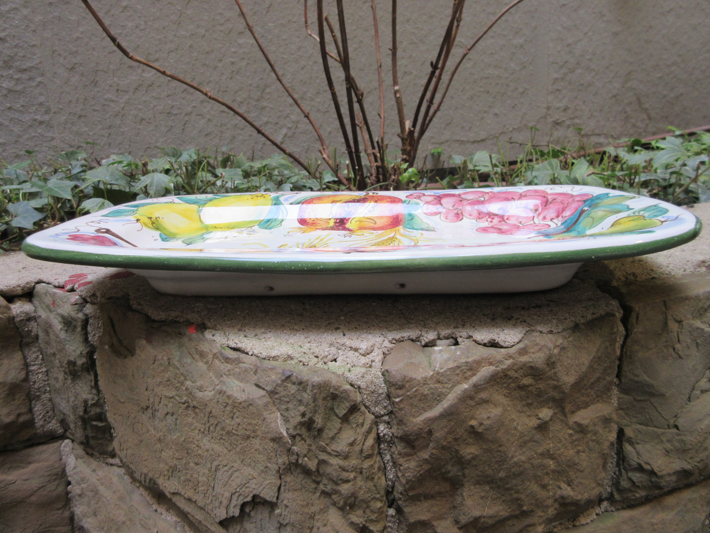 Piatto rettangolare in ceramica